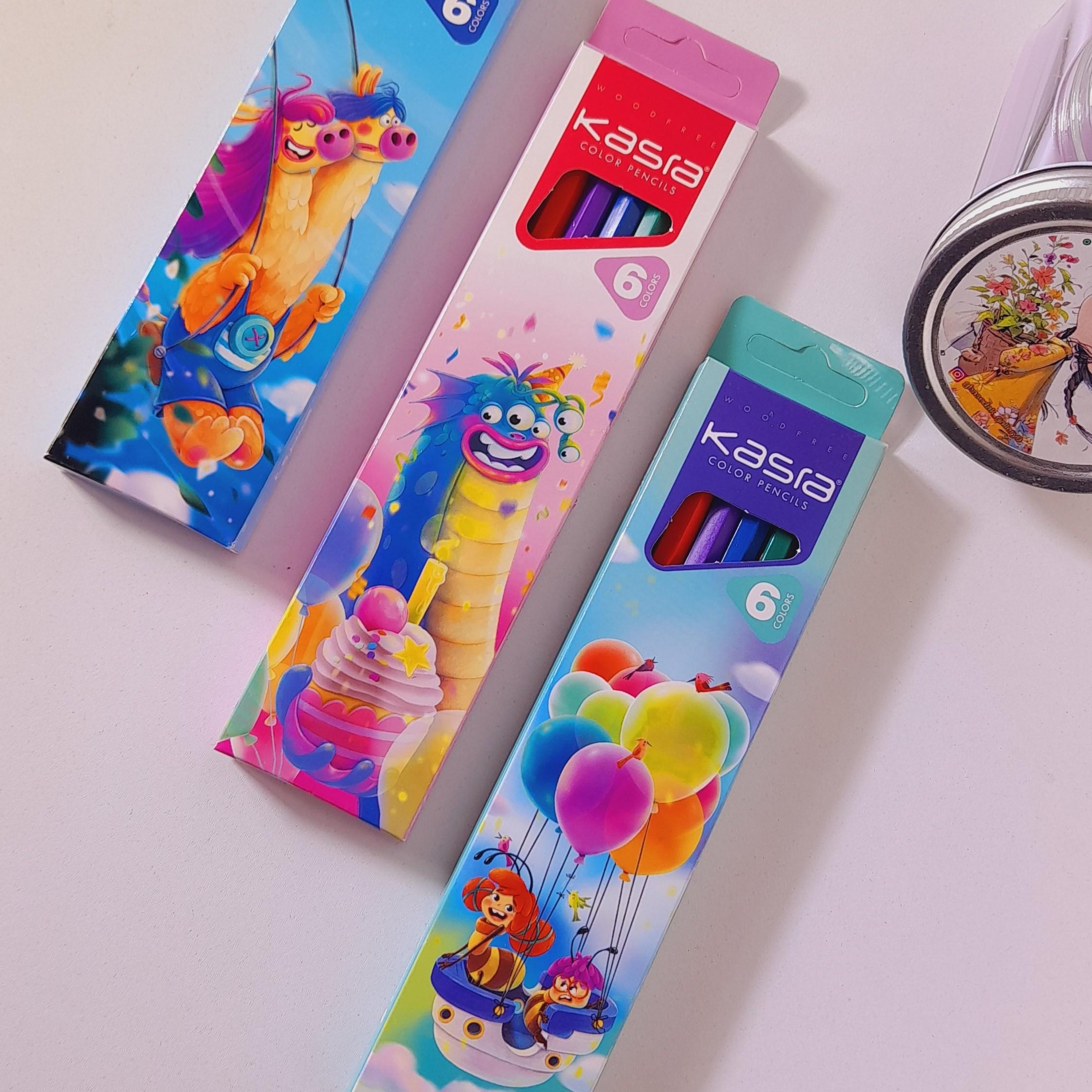 مداد رنگی ۶ رنگ کسری 240 بسته (کارتنی)